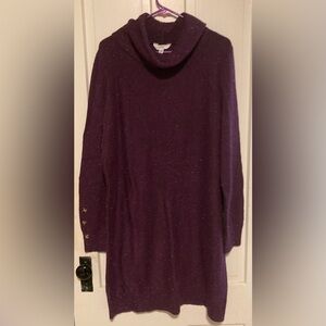 Time and Tru Women's Rich Purple Turtleneck Sweater